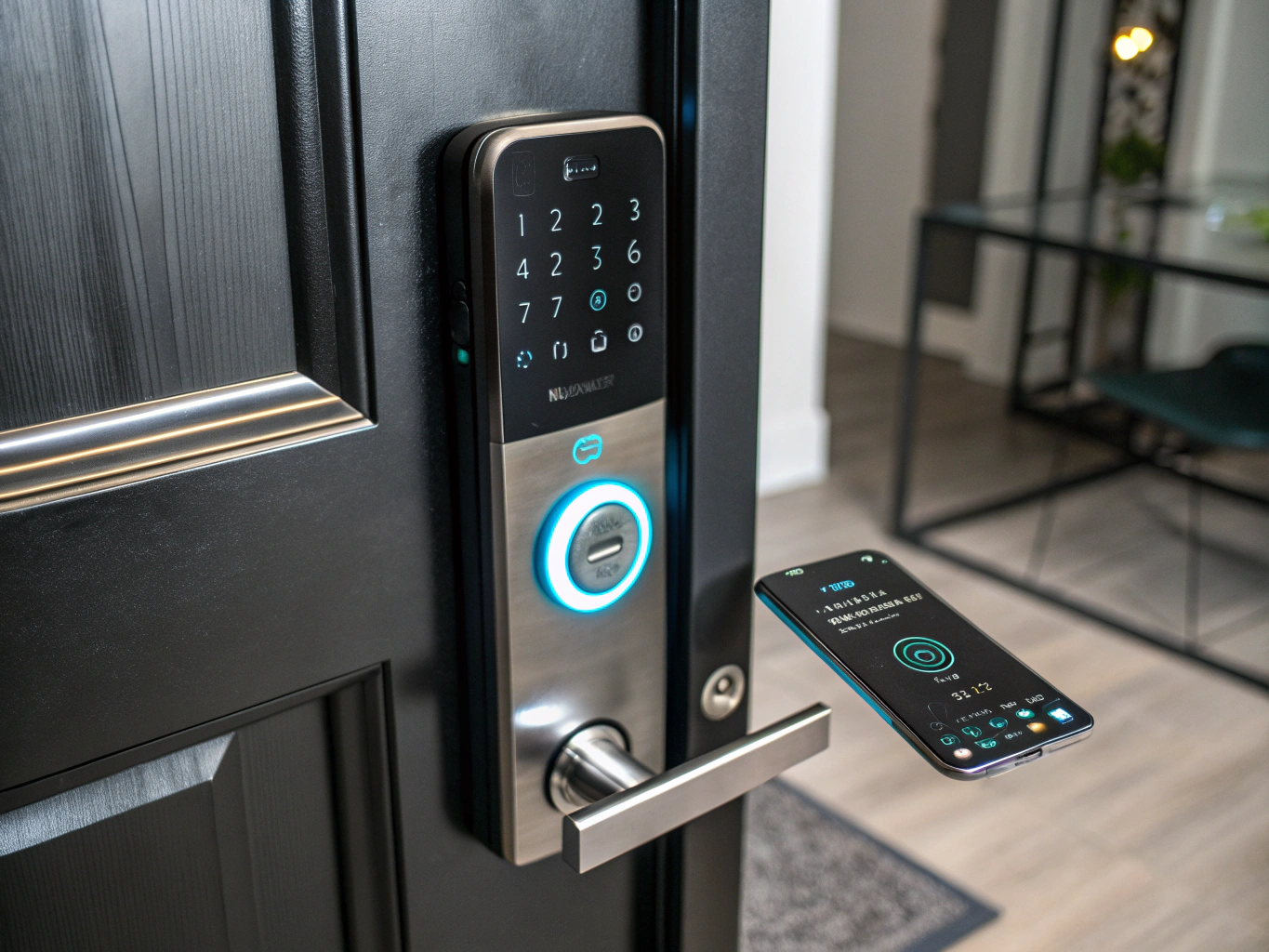 Keyless entry smart door lock and secure property access system